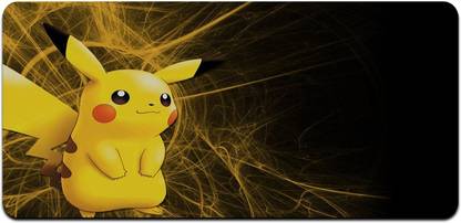 Ryca Pokemon Pikachu Cartoon Wallpaper 3D Design High Resolution Desk Pad With Non-Slip Base For Gaming||PC||Laptop||Keyboard Mousepad