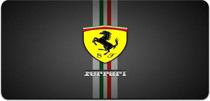 Ryca Ferrari Logo HD Wallpaper Design High Resolution Desk Pad With Non-Slip Base For Gaming||PC||Laptop||Keyboard Non Slip Base Mousepad