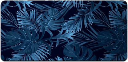 Ryca Tropical Palm Leaves Wallpaper 3D Design High Resolution Desk Pad With Non-Slip Base For Gaming||PC||Laptop||Keyboard Non Slip Base Mousepad