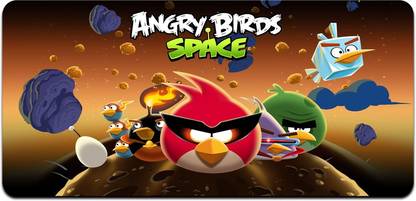 Ryca Angry Birds Space Wallpaper 3D Design High Resolution Desk Pad With Non-Slip Base For Gaming||PC||Laptop||Keyboard Mousepad