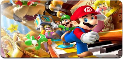 Ryca Super Mario Bros Wallpaper 3D Design High Resolution Desk Pad With Non-Slip Base For Gaming||PC||Laptop||Keyboard Non Slip Base Mousepad