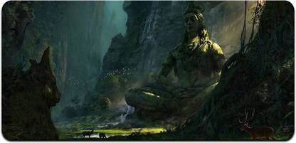 Ryca Lord Shiva Deskstop Wallpaper 3D Design High Resolution Desk Pad With Non-Slip Base For Gaming||PC||Laptop||Keyboard Non Slip Base Mousepad