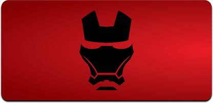 Ryca Red Iron Man Logo Wallpaper 3D Design High Resolution Desk Pad With Non-Slip Base For Gaming||PC||Laptop||Keyboard Non Slip Base Mousepad