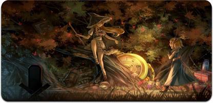 Ryca Touhou Fantasy Art With Forest Wallpaper 3D Design High Resolution Desk Pad With Non-Slip Base For Gaming||PC||Laptop||Keyboard Mousepad