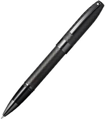 SHEAFFER LEGACY HERITAGE MATTE BLACK HERRINGBONE RB A9061 - MATTE BLACK PVD WITH ENGRAVED CHEVRON PATTERN WITH PVD TRIM RB Roller Ball Pen