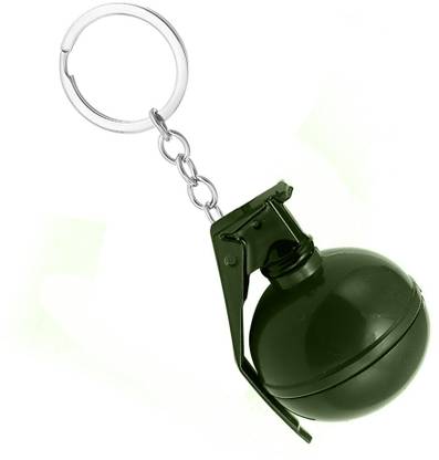Kingdom Metal Body And Adjustable Flame Pocket Size Lighter | PUBG Grenade Bomb Design Shaped With key Chain Lighter PUBG Bomb Shaped Cigarette lighter With Key Chain | Perfect for Gifting Purpose - Cigarette Users Pocket Lighter