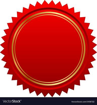 DJM ENTERPRISES 6.35 cm Notary Seal Stamp Sticker Red Paper Document Registered Self Adhesive Sticker