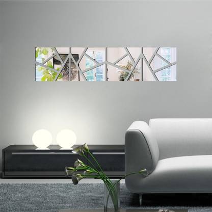 Kc Home Decoration Silver Mirror Acrylic Wall Sticker Self Adhesive For Decor Extra Large In India - Acrylic Home Decor Kc Home Decoration Silver Mirror Acrylic Wall Sticker Self Adhesive For Decor Extra Large In India - Acrylic Home Decor