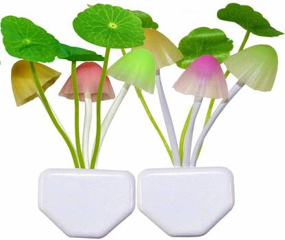 KITWARE Mushroom Shape Home Decor Color Changing Night Light ( Pack of 2 ) Night Lamp