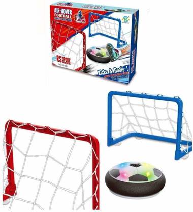 UV MAX Air-Hover Football Air Hover Football Toy with 2 Portable Goal Posts, Indoor Play Game for Kids Girls and Boys (Multi Colour). Floating Football Football Kit