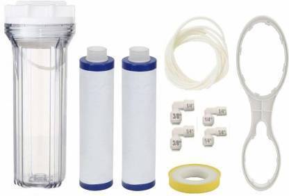Nector Water Transparent Pre Filter Housing With 9" MLT Candle & Spanner Key, 1/4", 3/8" Elbow Connector Full Set Suitable For All Types Of Water Purifier Solid Filter Cartridge Solid Filter Cartridge