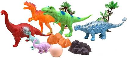 AliveEmmanual Dinosaur Jurassic Park Dinosaur Toy 4 Pic Big Dinosaur 2 Small Dinosaur 2 Small Tree 2 Ege 1 Plastic Stone Multi Colour For Kids Education Toy For Kids