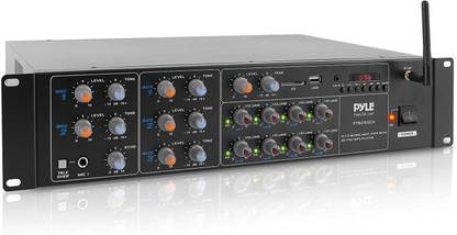 PYLE 8-Channel Wireless Bluetooth Power Amplifier - 4000W Rack Mount Multi Zone Sound Mixer Audio Home Stereo Receiver Box System w/ RCA, USB, AUX - For Speaker, PA, Theater, Studio/Stage - PT8050CH 600 W AV Control Receiver