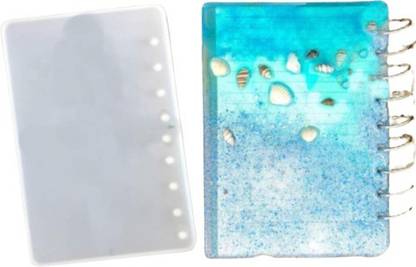 Perfect Pricee A6 Note Book Cover Multipurpose Transparent Rectangle Resin Casting Silicone Mold for Epoxy UV Resin Wax Concrete and Making Note Book Art Craft Projects.