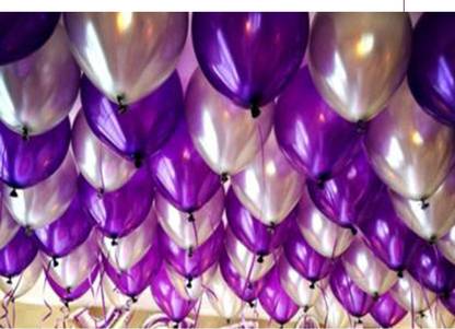 TRISHRA Solid Metallic Good Quality Balloon