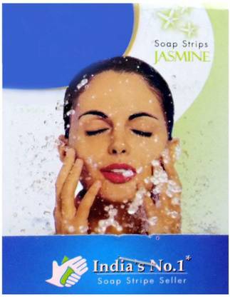KABIRAH Fresh Paper Soap Strips Traveling Hand Wash with Jasmine Fragrance (100 paper soap strips)