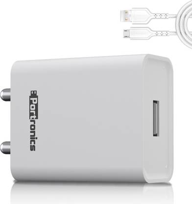 Portronics 12 W 2.4 A Wall Charger for Mobile with Detachable Cable
