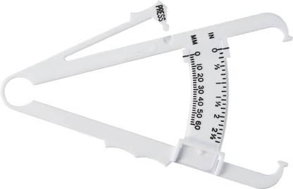 Right Gear Skin fold Caliper, Body Fat Measure Kit, Body Fat Analyzer, White Calliper Body Fat Analyzer