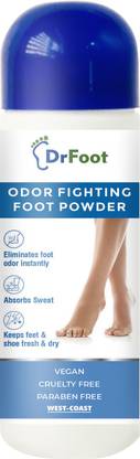 Dr Foot Odor Fighting Foot Powder Eliminates Foot Odor Instantly, Keeps Feet Shoes Fresh & Dry – 100gm