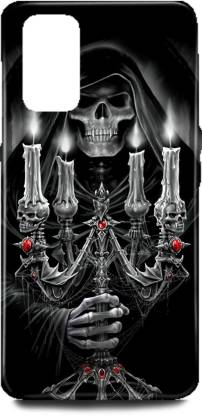 Entio Back Cover for Realme X7 Pro-RMX2121- Skulls Skulls with fire skulls with black jacket skulls brain fire