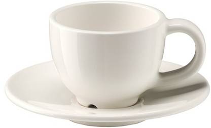 IKEA Pack of 1 Stoneware Espresso cup and saucer, off-white, 6 cl (2 oz) ( 102.892.94 )