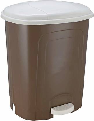 Randal New Pedal Waste Garbage Dustbins ( 30 Ltr ) - Beige With White Lid Plastic Dustbin