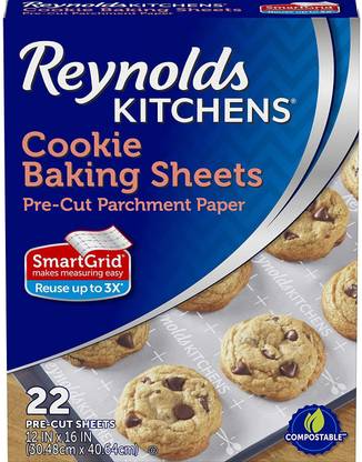 Reynolds Cookie Baking Sheets Non-Stick Parchment Paper, 22 Sheets Parchment Paper