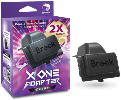TalkWorks Brook Xbox One Adapter X One Wireless Rechargeable 2X Battery Extra XL Converter for Xbox One Controller Support PS5 Xbox Series X/S Switch PS4 PC iOS Motion Control Turbo Remap - Black  Gaming Accessory Kit
