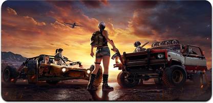 Ryca Pubg Girl HD Wallpaper Design High Resolution Desk Pad With Non-Slip Base For Gaming||PC||Laptop||Keyboard Non Slip Base Mousepad