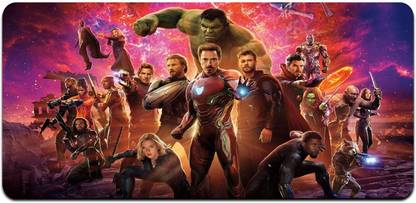 Ryca Avengers Infinity War HD Wallpaper Design High Resolution Desk Pad With Non-Slip Base For Gaming||PC||Laptop||Keyboard Non Slip Base Mousepad