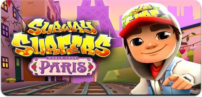 Ryca Subway Surfers Paris Wallpaper 3D Design High Resolution Desk Pad With Non-Slip Base For Gaming||PC||Laptop||Keyboard Non Slip Base Mousepad