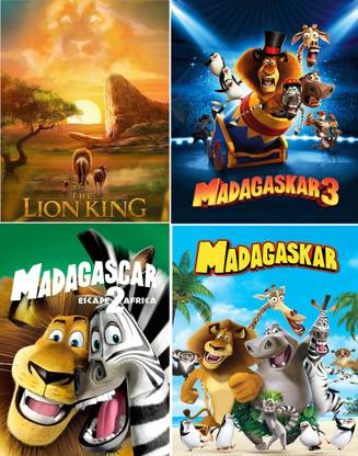 The Lion King & Madagascar all movie combo (Eng+Hind) dual audio 1080P