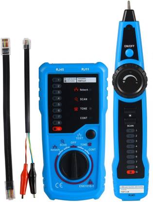 Techtest Wire Tracker RJ11 RJ45 Cable Tester Line Finder Multifunction Wire Tracker Toner Ethernet LAN Network Cable Tester for Network Cable Collation, Telephone Line Tester, Continuity Checking Digital Multimeter