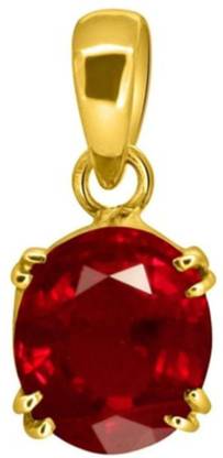RSPSHAKTI Gold-plated Ruby Metal Locket