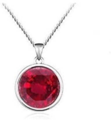 RSPSHAKTI Silver Ruby Metal Locket