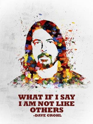 Dave Grohl Pop Art Poster for Room & Office (13 Inch X 19 Inch, Rolled) Paper Print