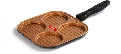 Sumeet Nonstick Mini Multi Snack Maker, 4 Cavity (Peach) Grill Pan 19.5 cm diameter 0.5 L capacity