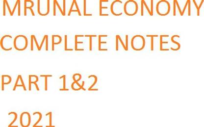 Mrunal Economy Complete Printed Notes 2021 In 2 Parts (SPIRAL BINDING)