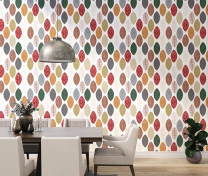 DWELLSINDIA Decorative Multicolor Wallpaper