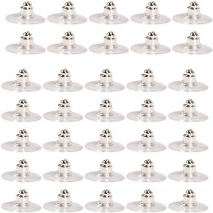 BBS DEAL set of 36 Earring Backs Clear Rubber Earring Stoppers Bullet Clutch Earring Safety Backs Replacement for Earring Hooks Studs with a Clear Portable .