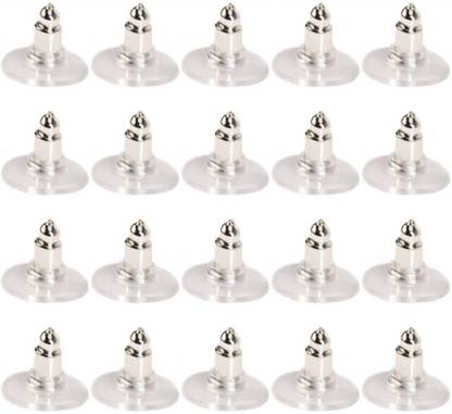 BBS DEAL set of 20 Earring Backs Clear Rubber Earring Stoppers Bullet Clutch Earring Safety Backs Replacement for Earring Hooks Studs with a Clear Portable .