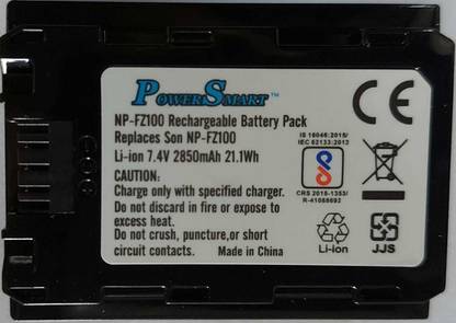 Power Smart NP-FZ100 Rechargeable Lithium-Ion  For SONY A7 III, A7R III, A7R IV, A9, Alpha 9, A7R3   Battery
