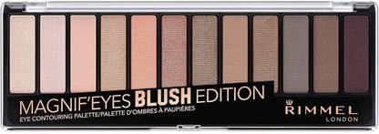 Rimmel Magnif'eyes Eye Palette London Nudes Calling, 0.5 oz., 12 Shades of High Shimmer Blendable Crease & Smudge Resistant Eyeshadow Concealer
