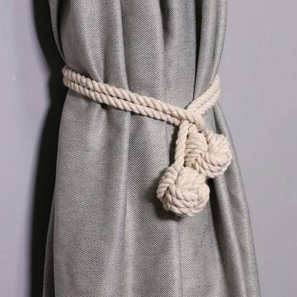 JAZLOG White Tieback Hook, Curtain Hooks, Cord Pull, Tassels Metal
