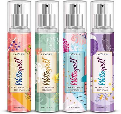 LAYER'R Wottagirl Body Splash Combo Set 25ml Each Body Mist  -  For Boys & Girls