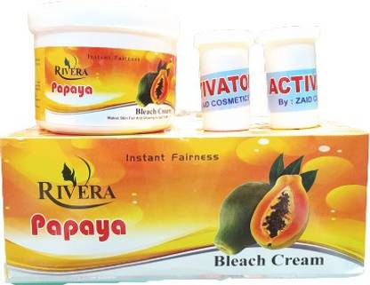 RIVERA Papaya Bleach Cream For Anti Blemish & Pigmentation Removal, Instant Glow 300gm