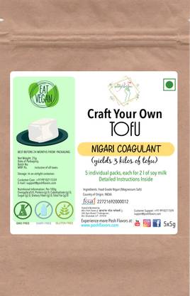 Alla's Posh Flavors Tofu Coagulant, Nigari, Bittern, Magnesium Salt | Make upto 3 kilograms of Authentic Tofu | Detailed Instructions Included Egg Substitute Powder