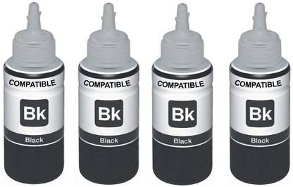 wetech L350 Ink Set For L100, L350 (4 Black Bottles) Black Ink Cartridge