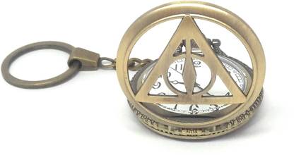 Key Era Hallow Bean Deathly Logo Pocket Watch Keyring Key Chain