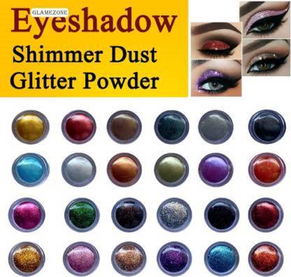 Glamezone Eye Shadow Shimmer Dust + Glitter Powder 24 Pcs 24 g